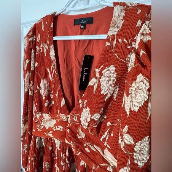 Lulu's Scarlet Floral Mini Dress - Picture 6 of 11